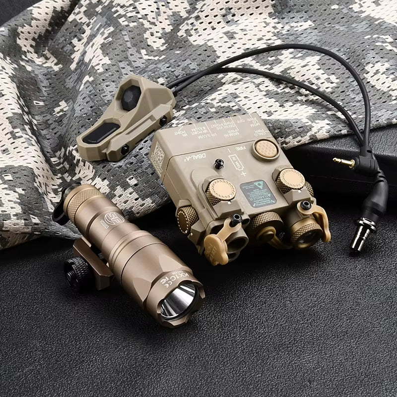 DBAL A2 Red Green Laser Box M300A M600C Surefir Flashlight AXON Dual Switch Airsoft Hunting Gear Fit 20Mm Picatinny Rail