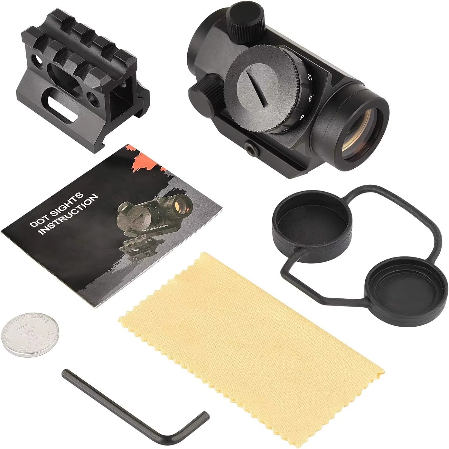 2MOA Red Dot Sight 1X25Mm Reflex Sight Waterproof & Shockproof & Fog-Proof Red Dot Scope with 1 Inch Riser Mount