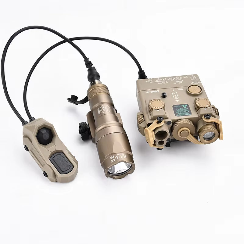 DBAL A2 Red Green Laser Box M300A M600C Surefir Flashlight AXON Dual Switch Airsoft Hunting Gear Fit 20Mm Picatinny Rail