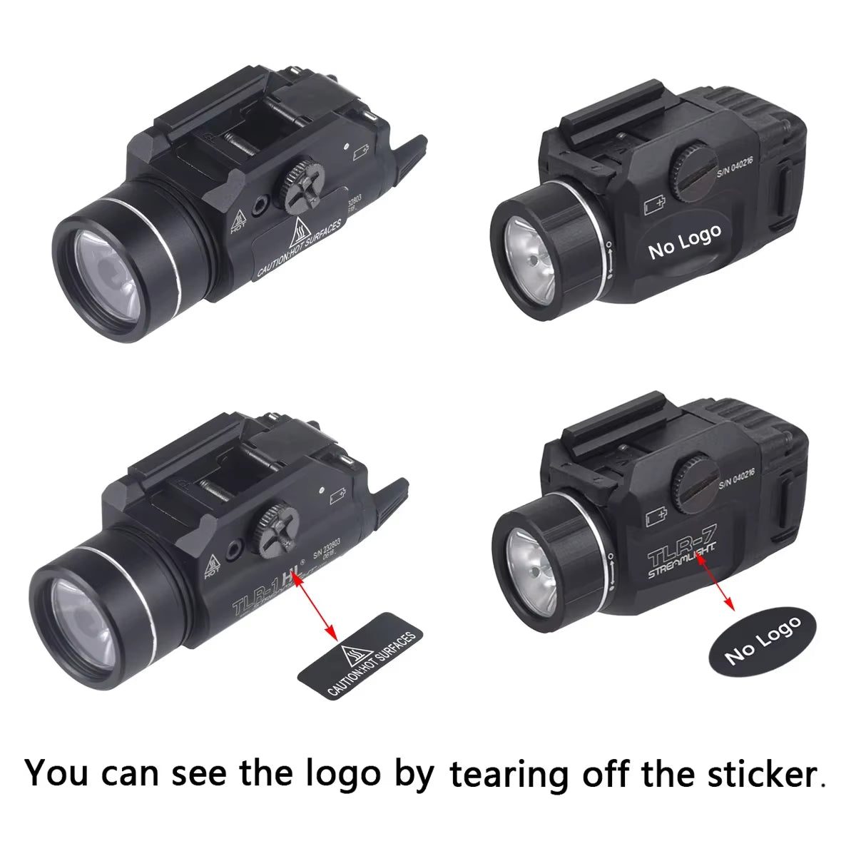 TLR Tactical Weapons Scout Light Pistol Gun Flashlight TLR-1 TLR-1HL TLR-3 TLR-4 TLR-7 TLR-8 LED Hunting Spotlight Gun Torch